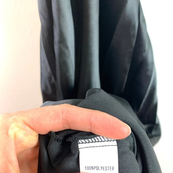 Petal & Pup Moklim Keyhole Cutout Satin Midi Slip Dress Black Size 4 - Picture 5 of 6